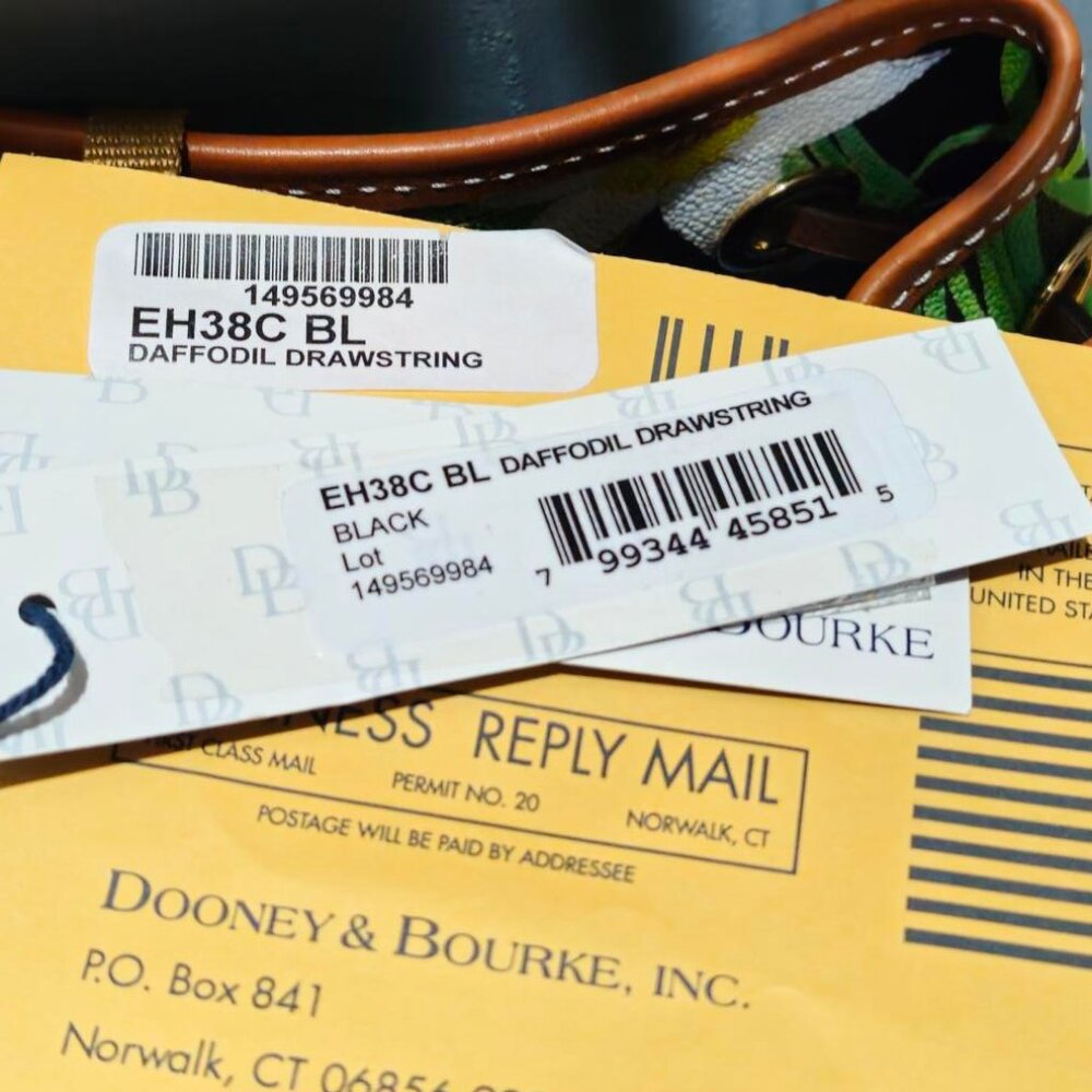 Dooney & Bourke Daffodil Drawstring Bucket Bag and Key Chain Purse - Picture 9 of 16